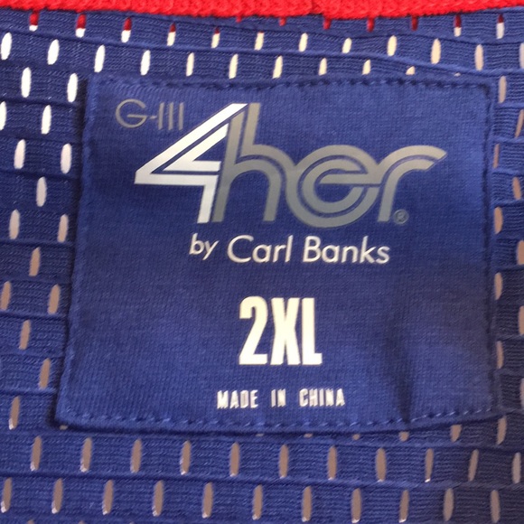 NBA NJ Nets tank CARL Banks NWT 2XL red white blue - Picture 2 of 4